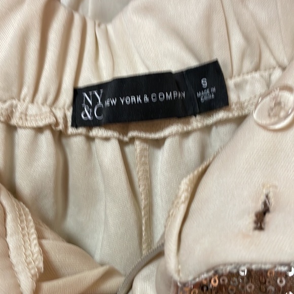 Single Breasted Sequin Embellished Champagne Blazer/pant suit - Picture 7 of 7